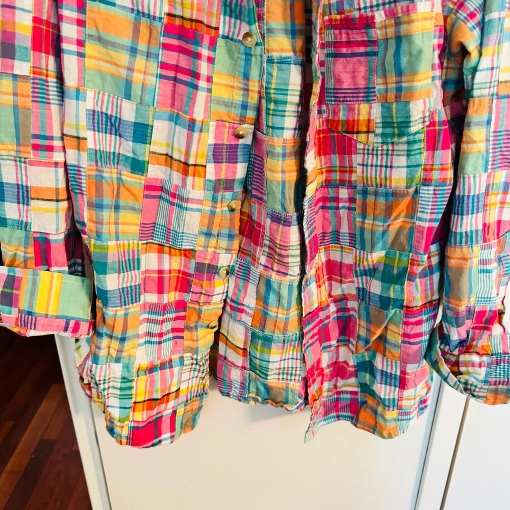 KIEL PATRICK JAMES KJP Newport Soirèe Madras Button Down Shirt - Picture 6 of 7